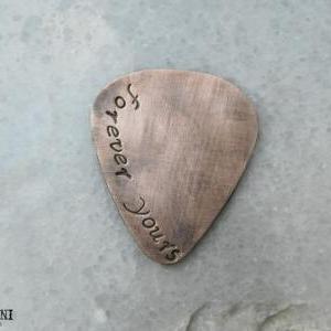 Personalized Oxidized Copper Guitar Pick. Name...